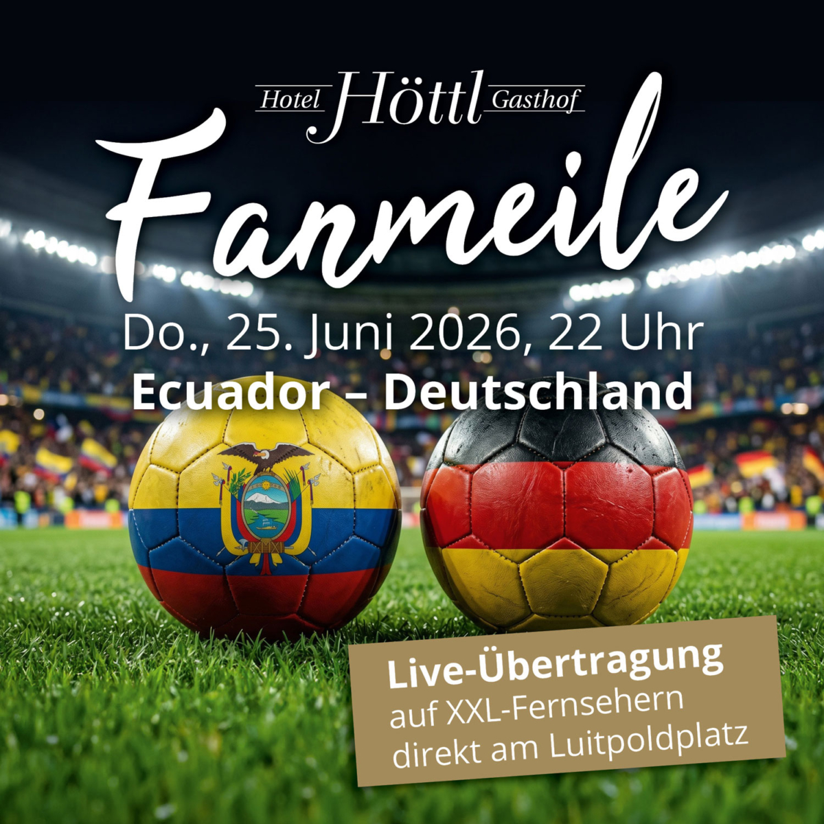 Fußball-WM: Ecuador - Deutschland | Live-Übertragung beim Höttl in Deggendorf